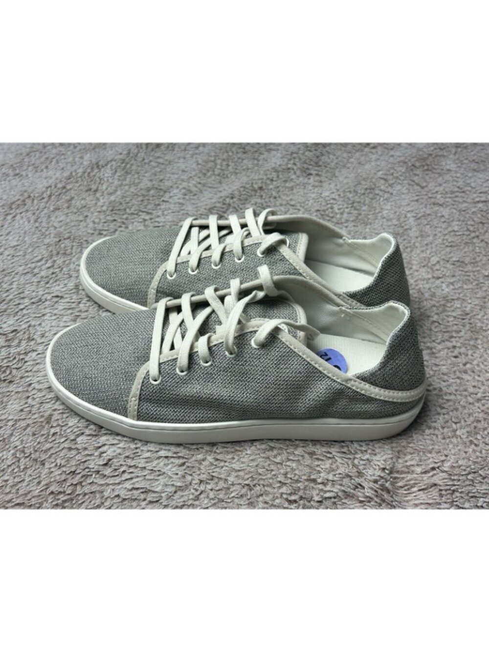 Olukai Pehuea Li Womens Shoes Size 8.5 Tapa White Sand Lace Up Slip On New - Picture 4 of 13